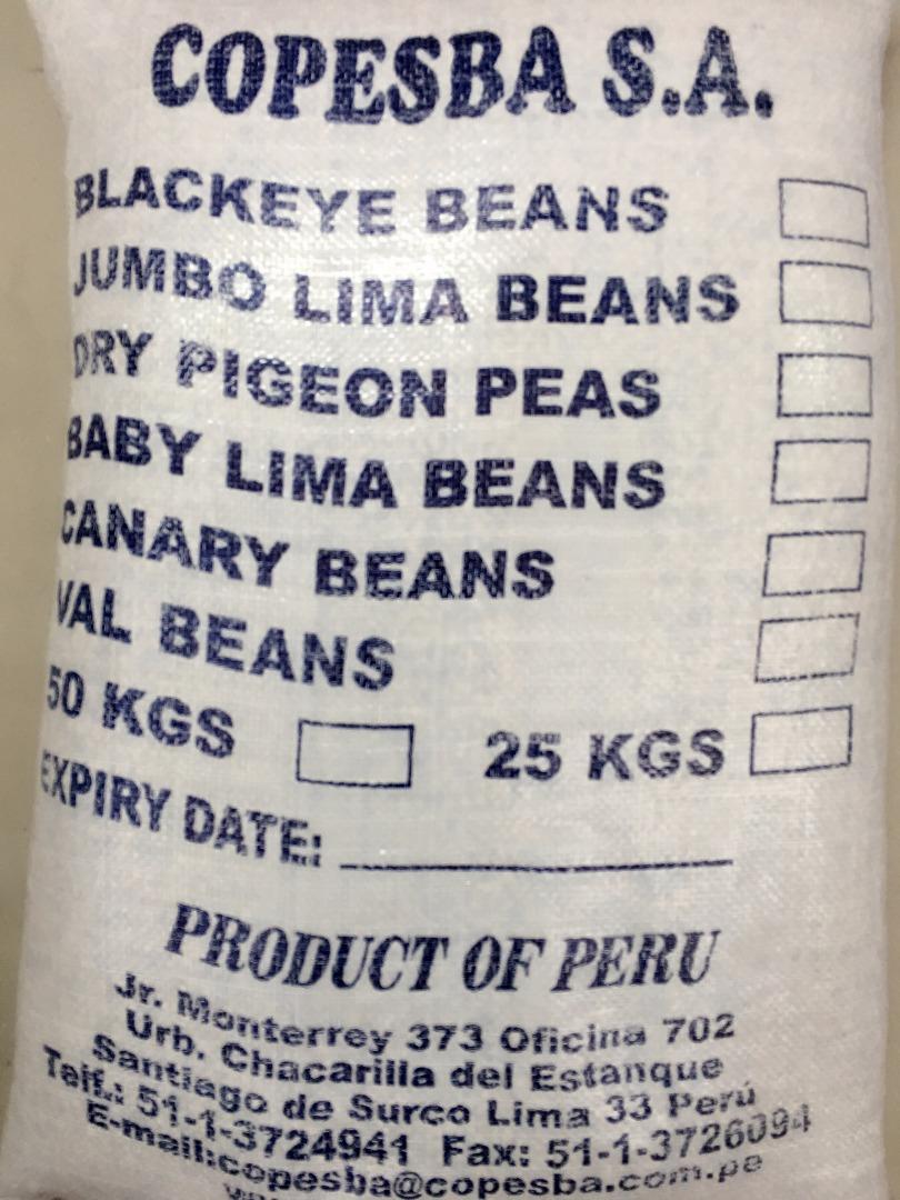 BLACK EYE BEANS 25 K