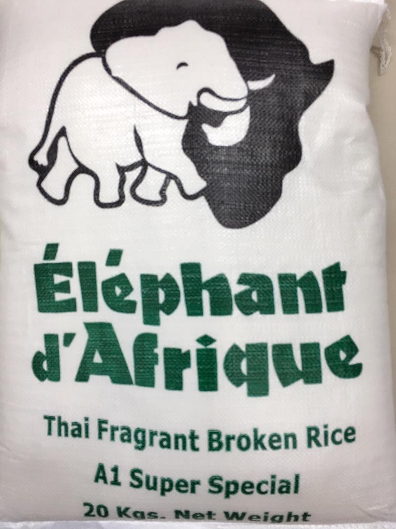 ELEPHANT D´AFRIQUE THAI RICE 20 K (2 CORTES)
