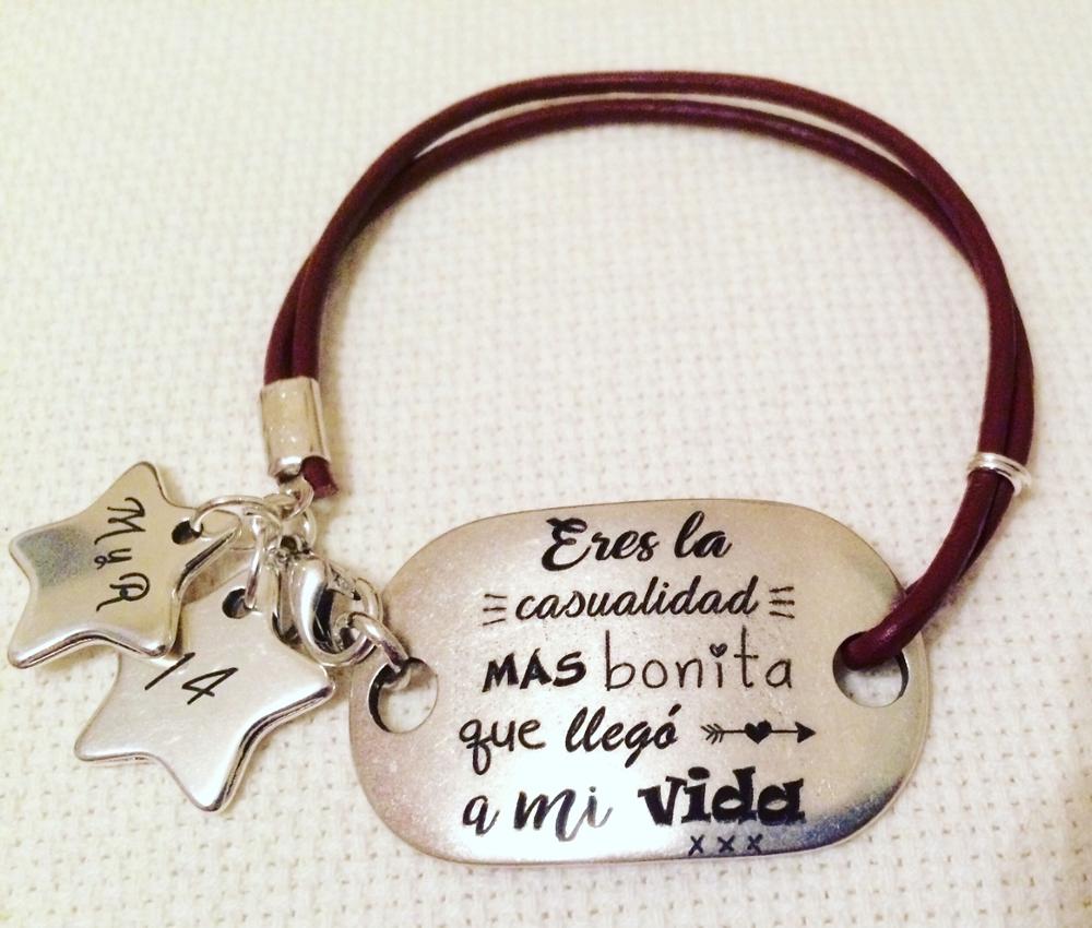 Pulsera grabada personalizada Modelo 1