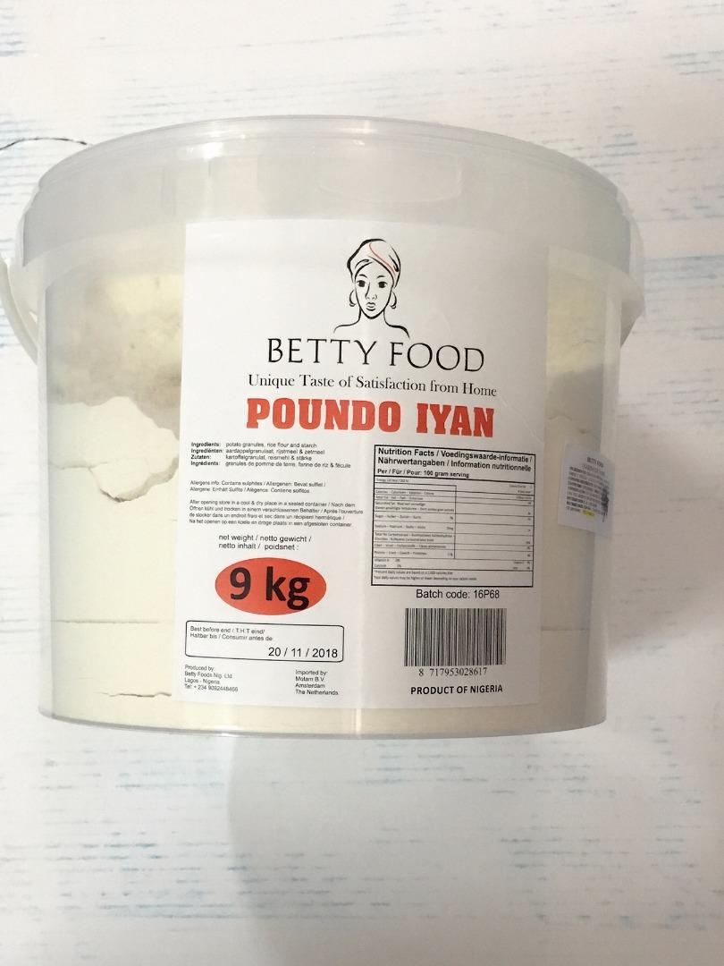 BETTY FOOD POUNDED YAM 9K